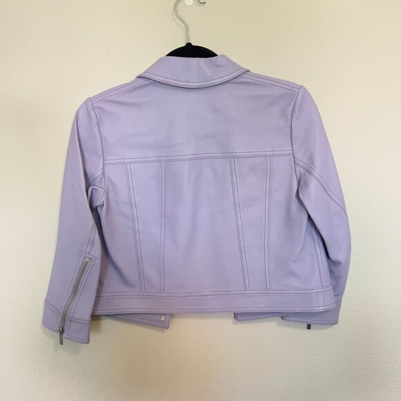 WORTH New York Lavender Leather Jacket – Size 0 - Picture 5 of 5